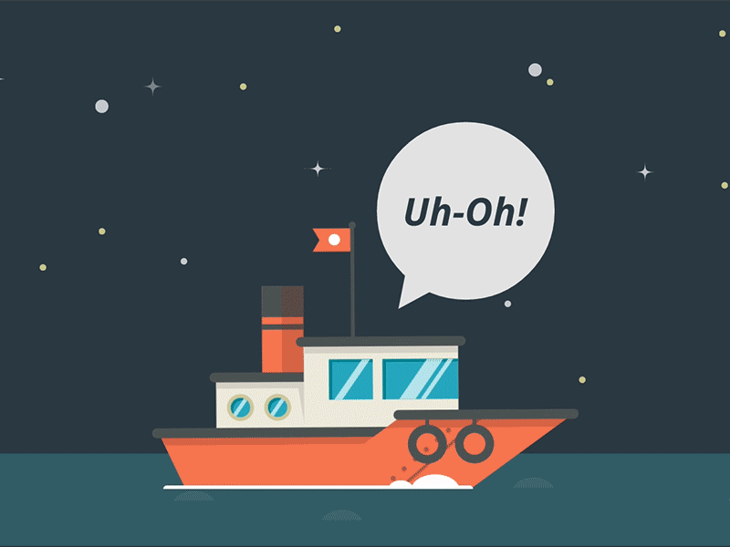 ship in trouble