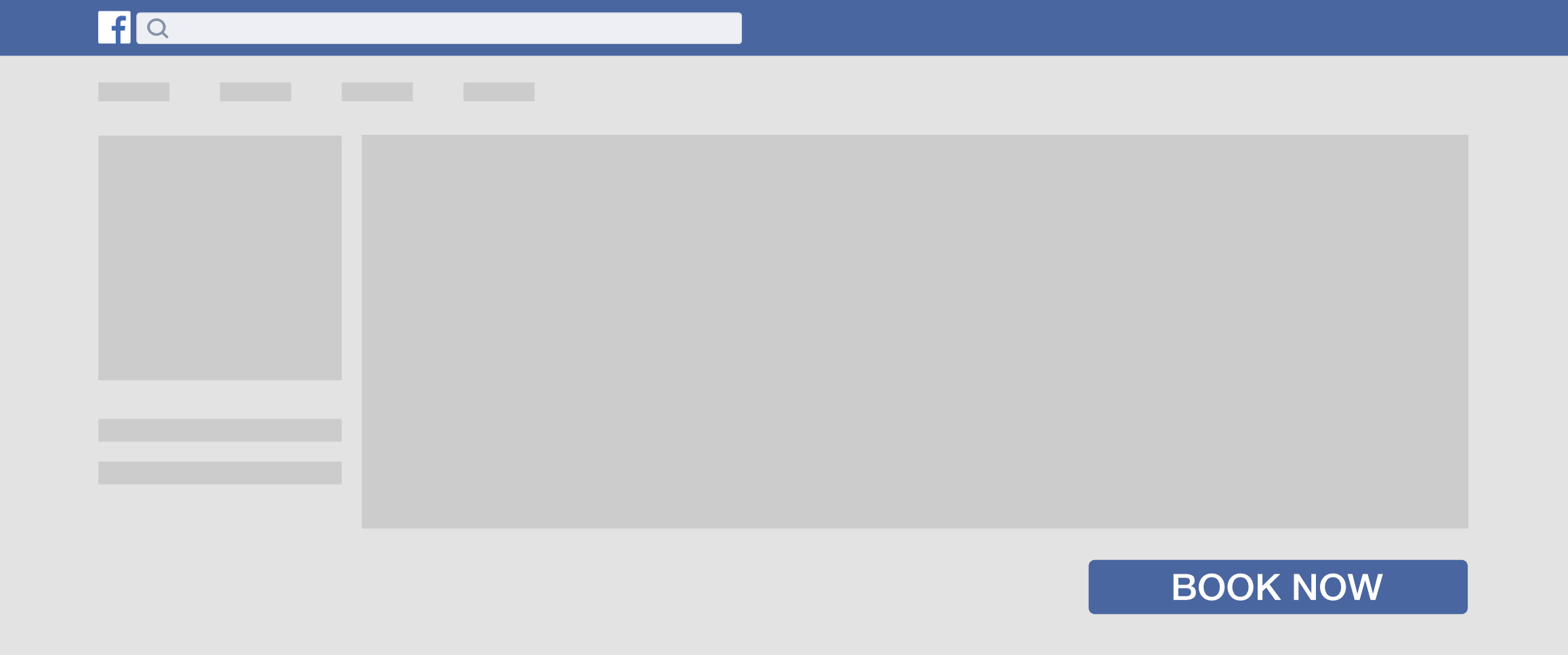 Simple outline of a facebook business page