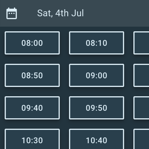 Changing the spacing of your available slots