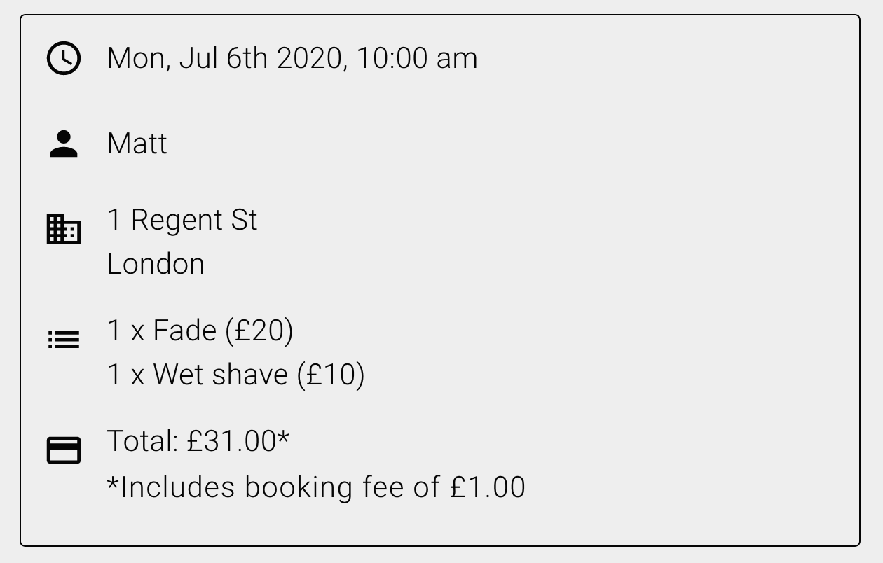 When you set up a booking fee to your shop, clients will pay that amount on top of the base price.